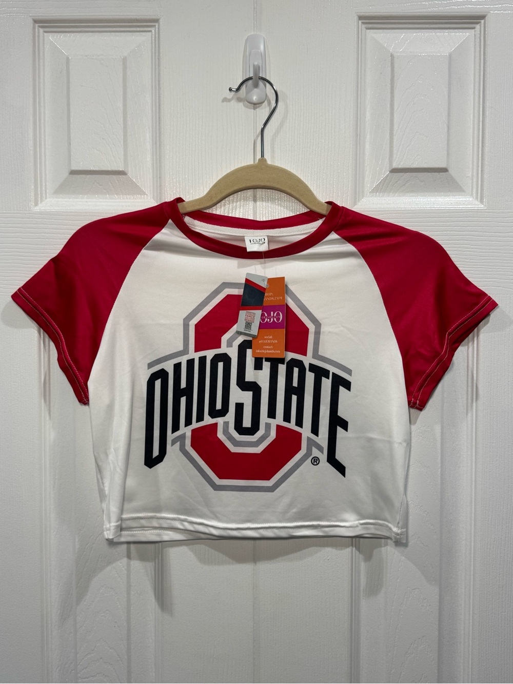 🔴⚪️ OHIO STATE Crop Top T-shirt NWT ⚪️🔴 - Picture 3 of 6